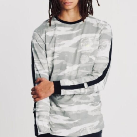 NANA JUDY Favour Crewneck Long Sleeve Sleeves Detail Rose Camo XL - Picture 3 of 8